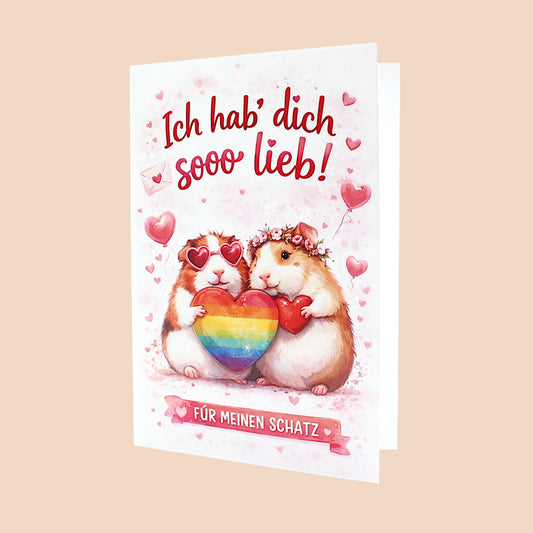 💌Grußkarte „Ich hab dich sooo lieb – Mein Schatz“