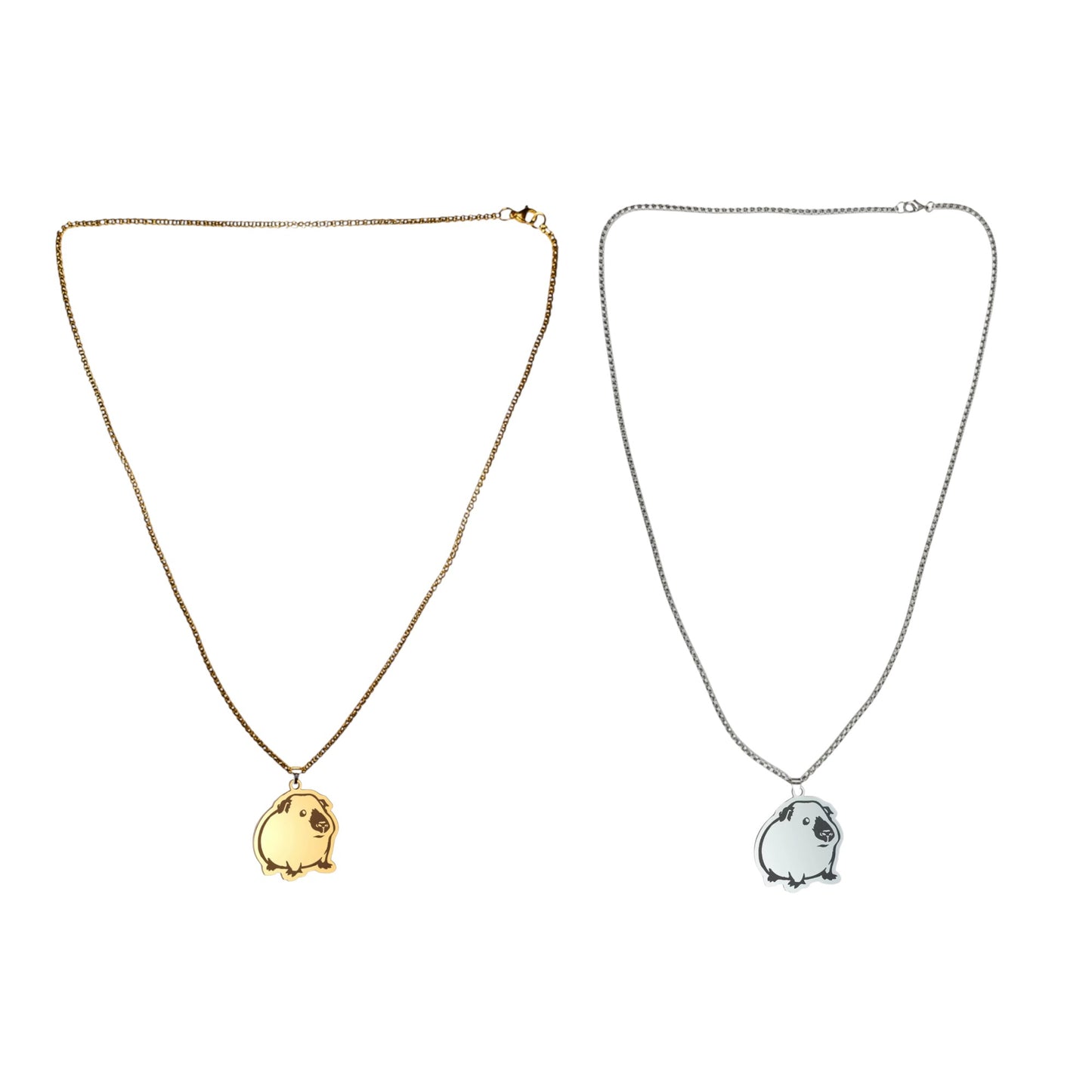 Herzensstück – 🐹Meerschweinchen Halskette „Classic Meeri“ ✨ in Gold oder Silber | Luxusschweine