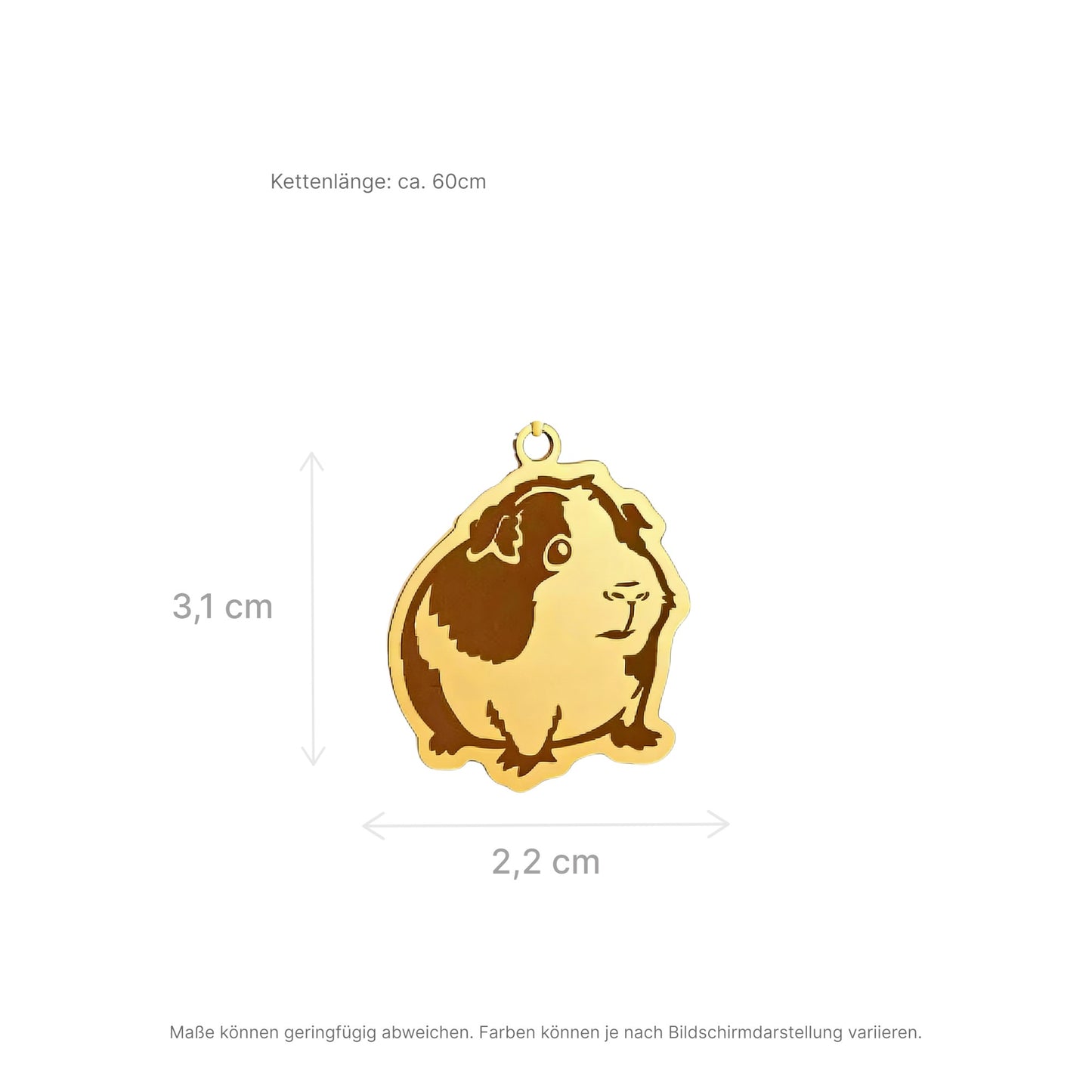 Herzensstück – 🐹 Meerschweinchen Halskette „Lovely Meeri“ 💛 in Gold oder Silber | Luxusschweine