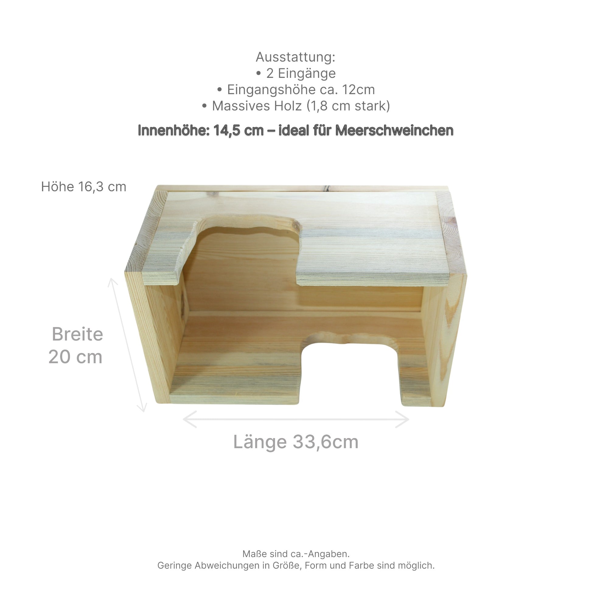 Handgefertigtes Farmhaus aus Holz mit stabilem Dach für Kleintiere