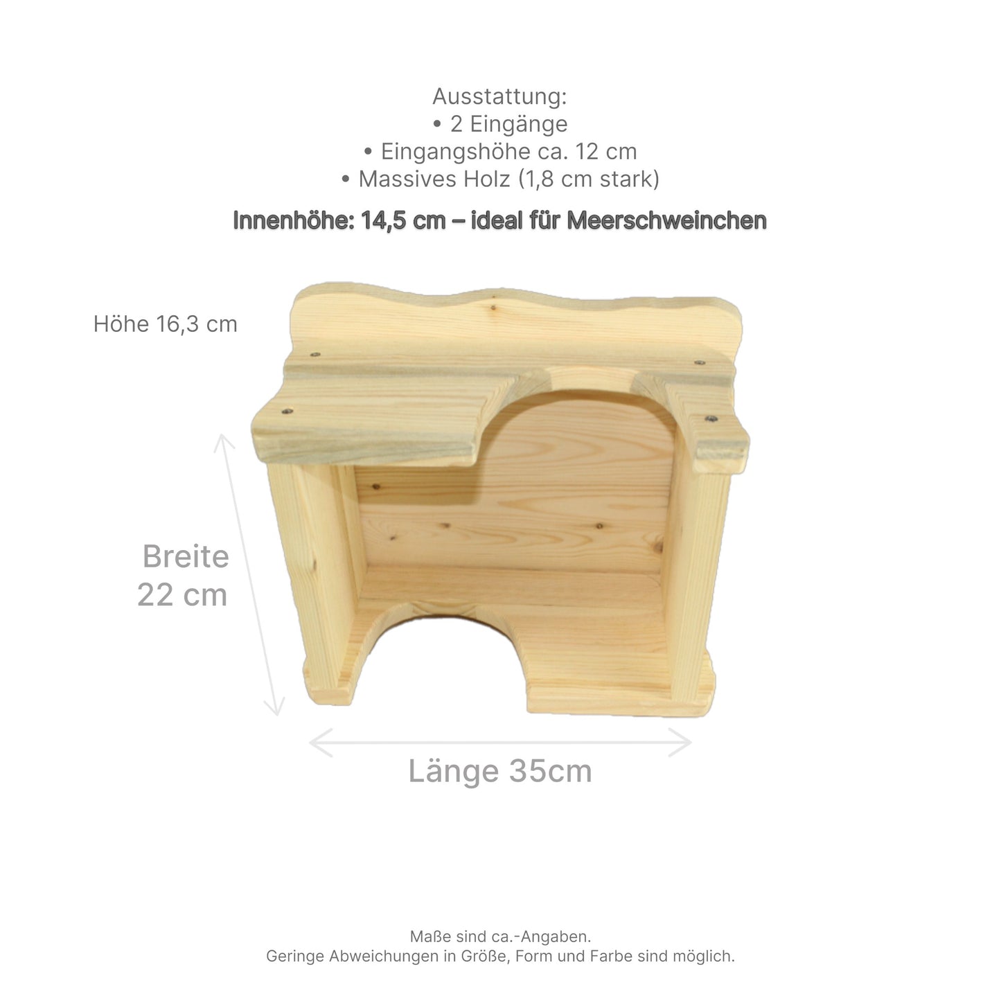 Handgefertigtes Farmhaus aus Holz mit stabilem Dach für Kleintiere