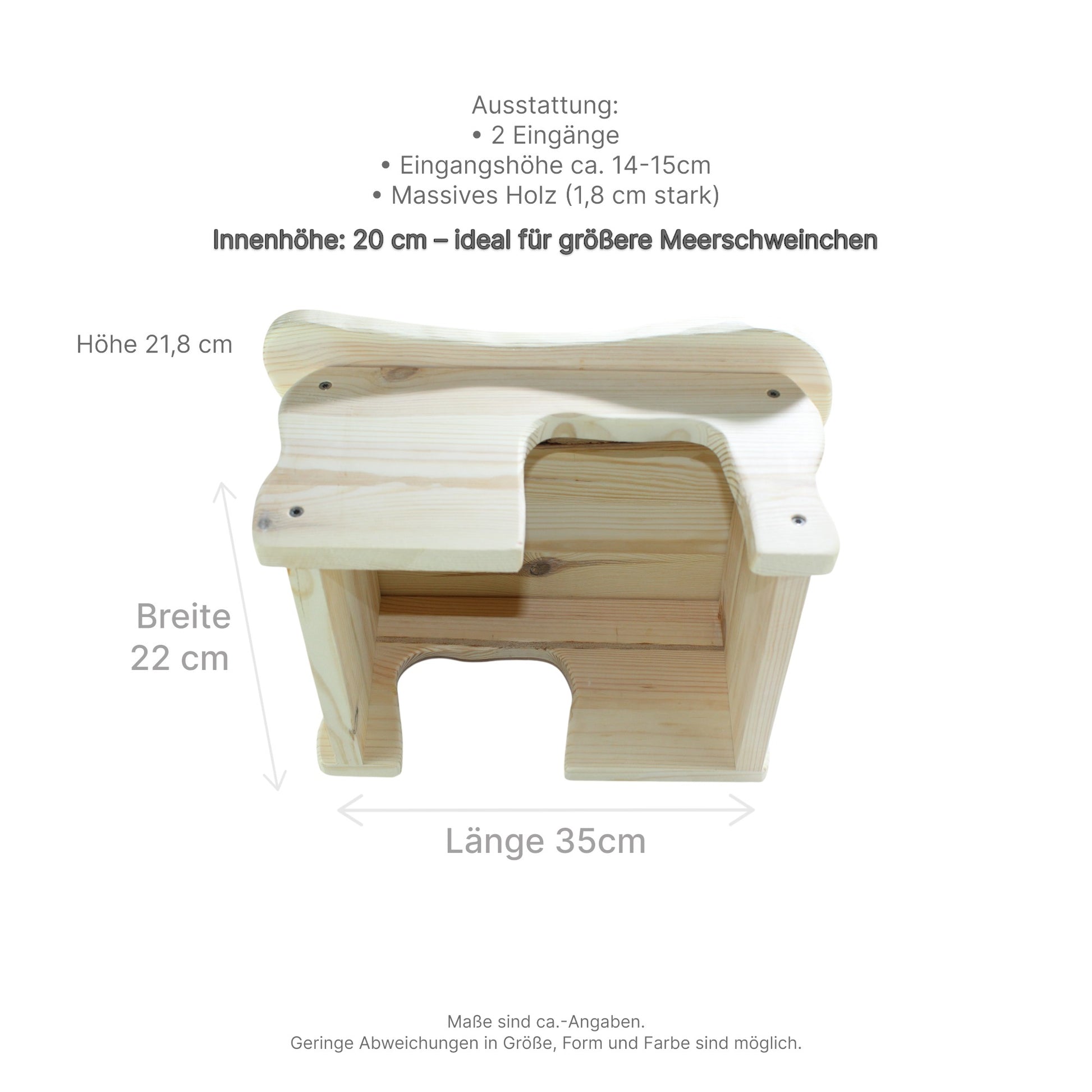 Handgefertigtes Farmhaus aus Holz mit stabilem Dach für Kleintiere