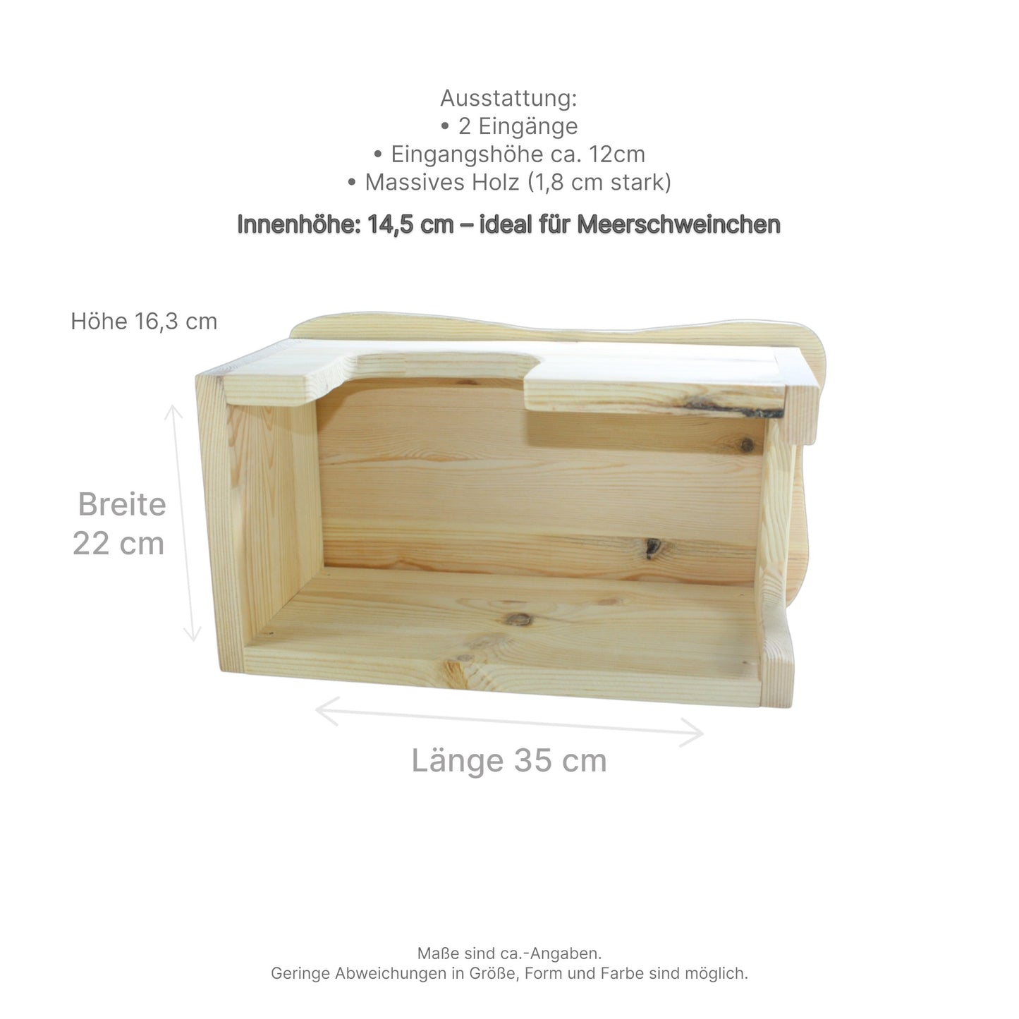 Handgefertigtes Farmhaus aus Holz mit stabilem Dach für Kleintiere