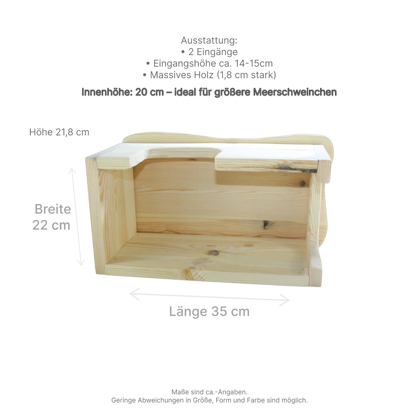 Handgefertigtes Farmhaus aus Holz mit stabilem Dach für Kleintiere
