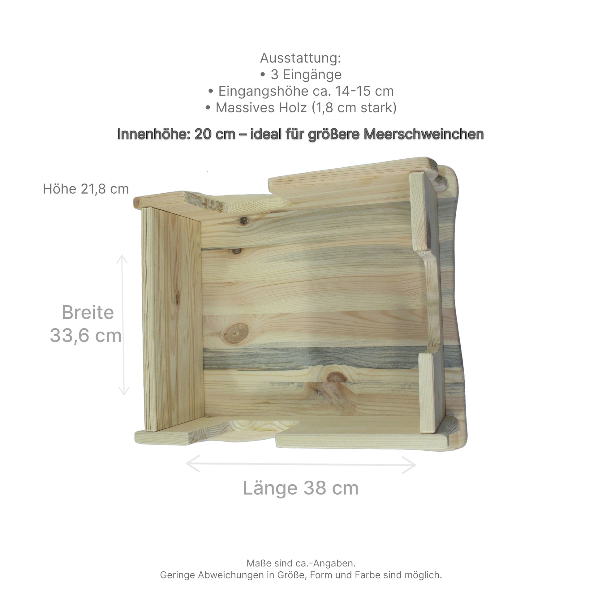 Handgefertigtes Farmhaus aus Holz mit stabilem Dach für Kleintiere
