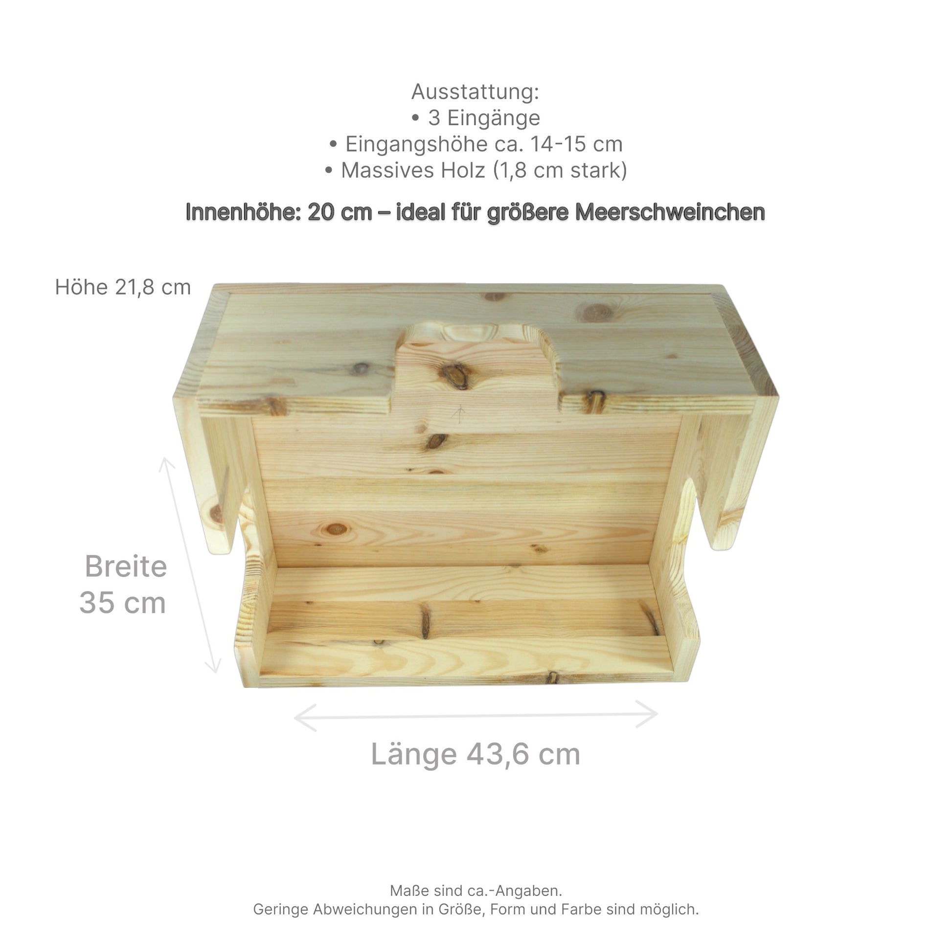 Handgefertigtes Farmhaus aus Holz mit stabilem Dach für Kleintiere