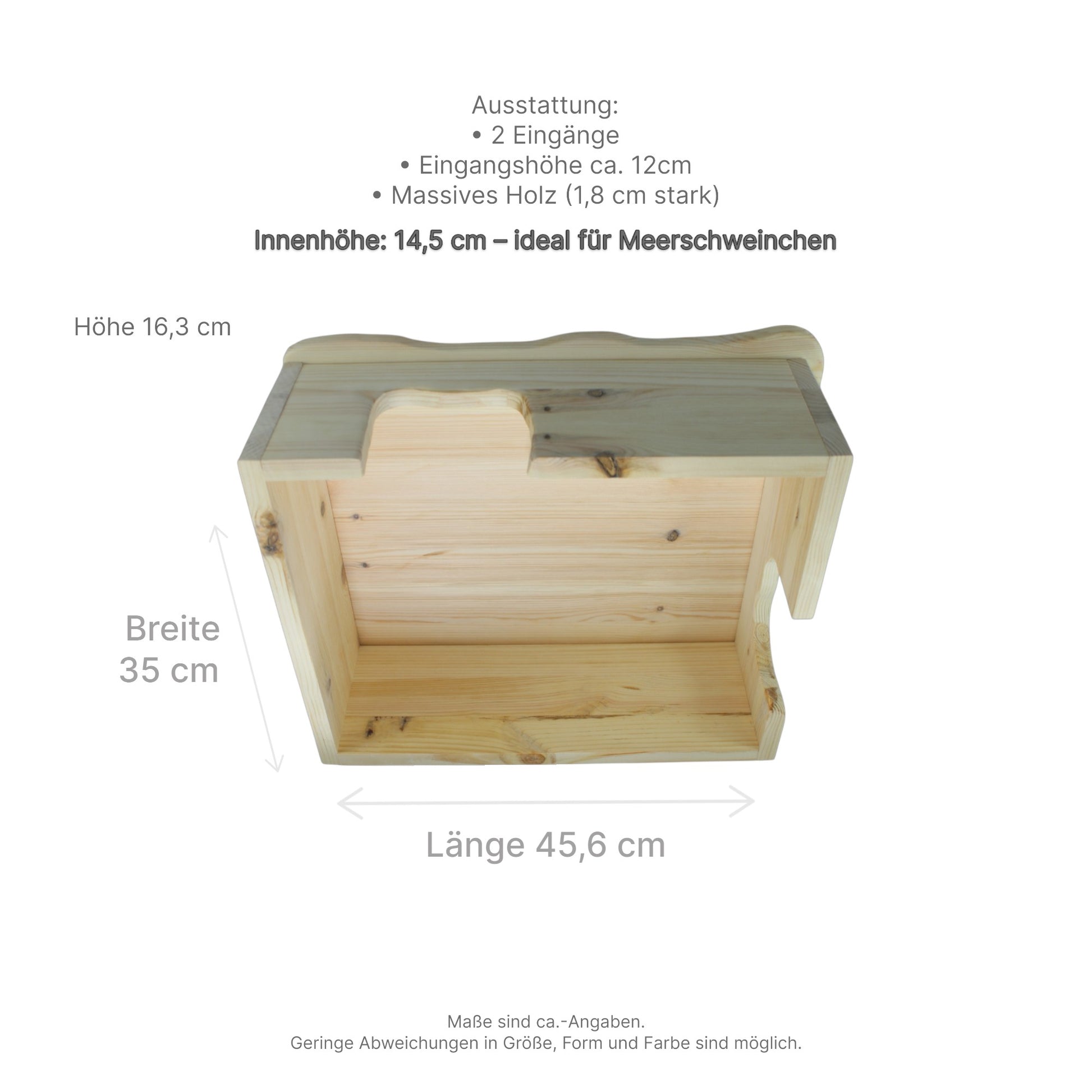 Handgefertigtes Farmhaus aus Holz mit stabilem Dach für Kleintiere
