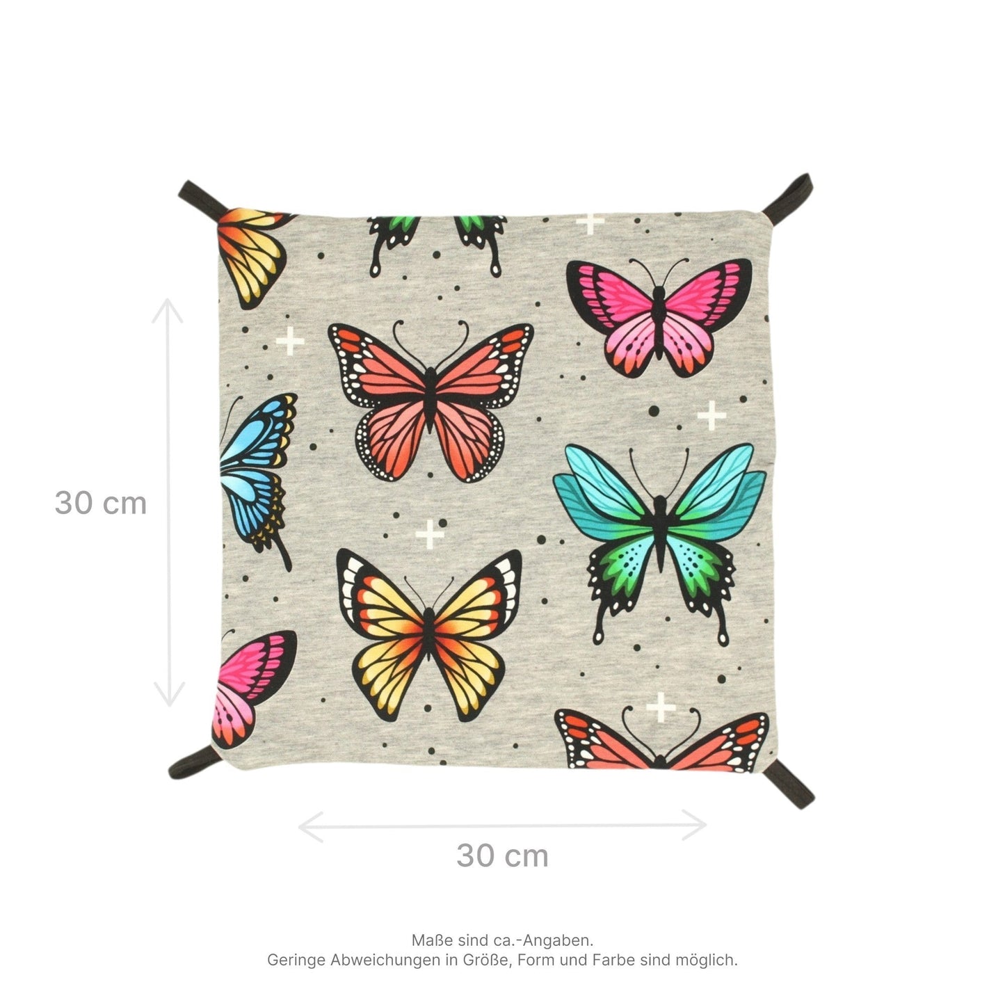 Nagerfarm grey fabric hammock with colourful butterfly print, suitable for small pets.