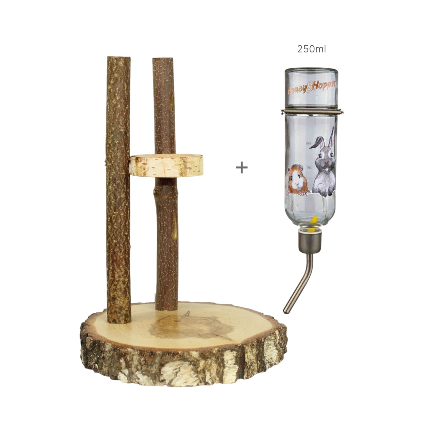 💦 Trinkstation für Meerschweinchen + Glasflasche