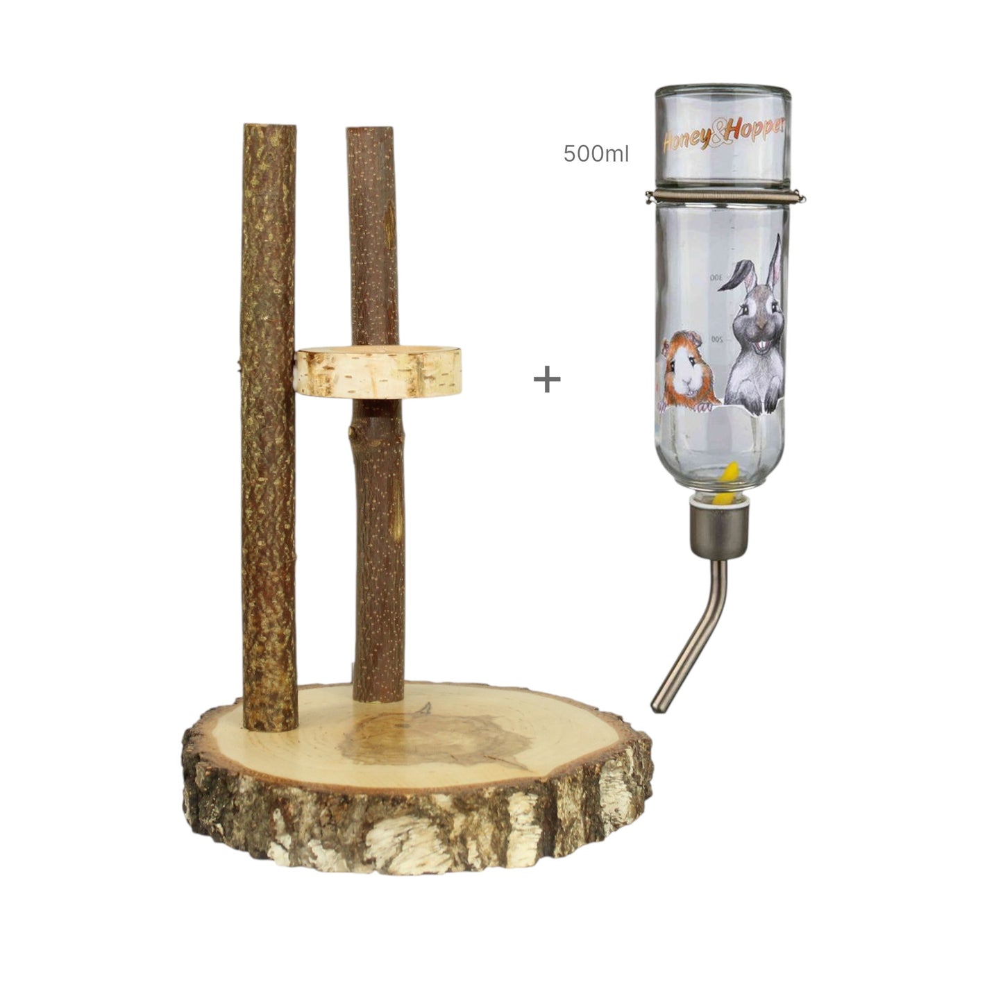 💦 Trinkstation für Meerschweinchen + Glasflasche