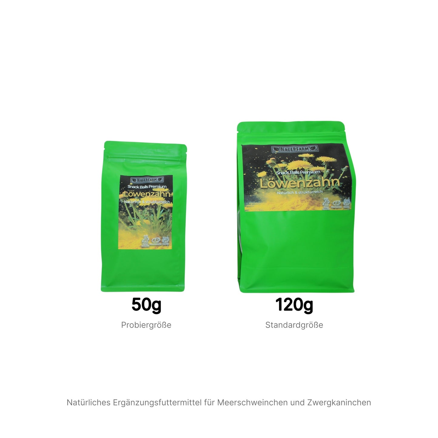 Snack Balls Premium Löwenzahn – Heu-Snack für Meerschweinchen & Kaninchen