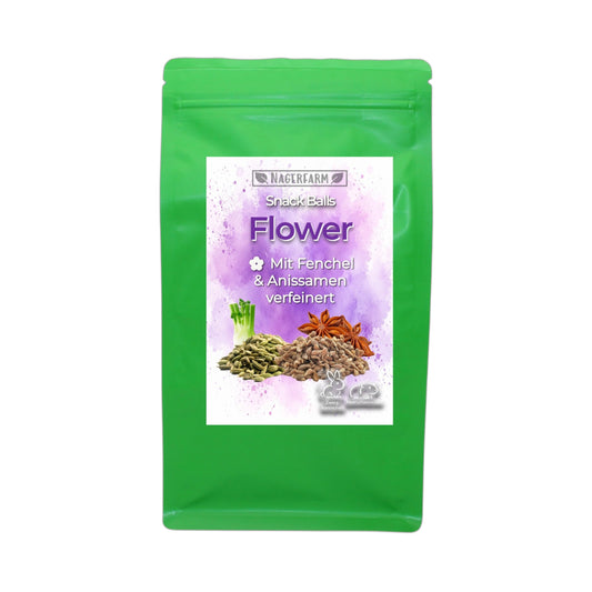 Snack Balls Seeds Flower – Heu-Snack mit Fenchel & Anissamen für Meerschweinchen & Zwergkaninchen