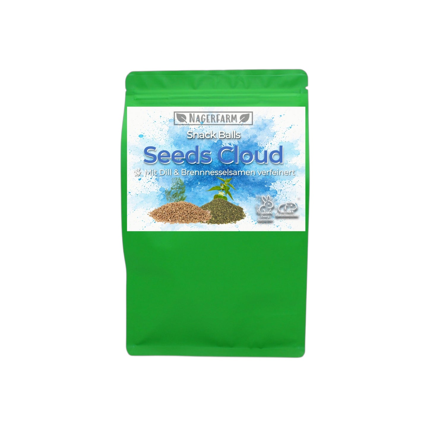 Snack Balls Seeds Cloud – Heu-Snack mit Dill & Brennnesselsamen für Meerschweinchen & Zwergkaninchen