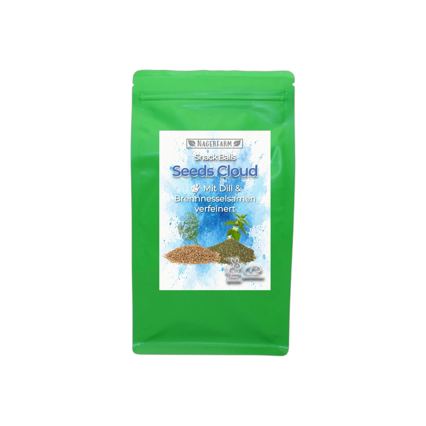 Snack Balls Seeds Cloud – Heu-Snack mit Dill & Brennnesselsamen für Meerschweinchen & Zwergkaninchen