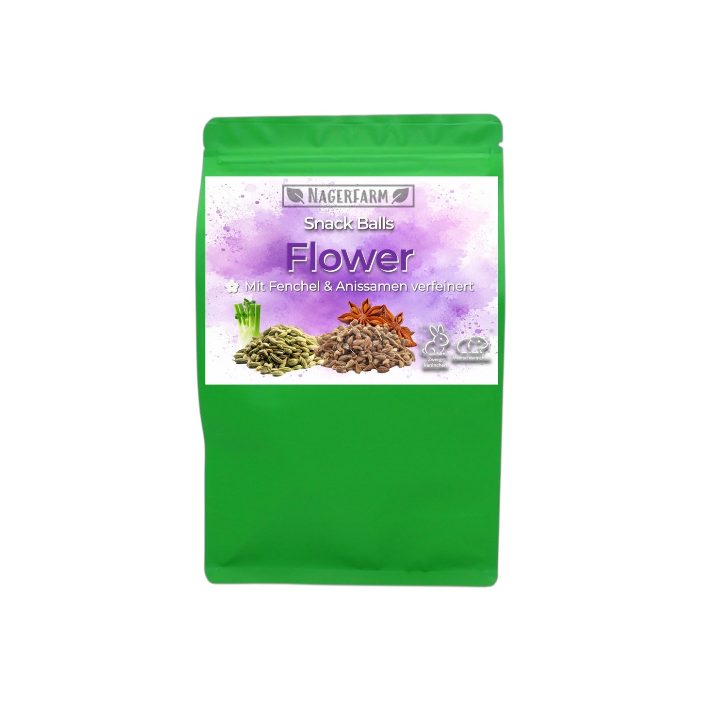 Snack Balls Seeds Flower – Heu-Snack mit Fenchel & Anissamen für Meerschweinchen & Zwergkaninchen
