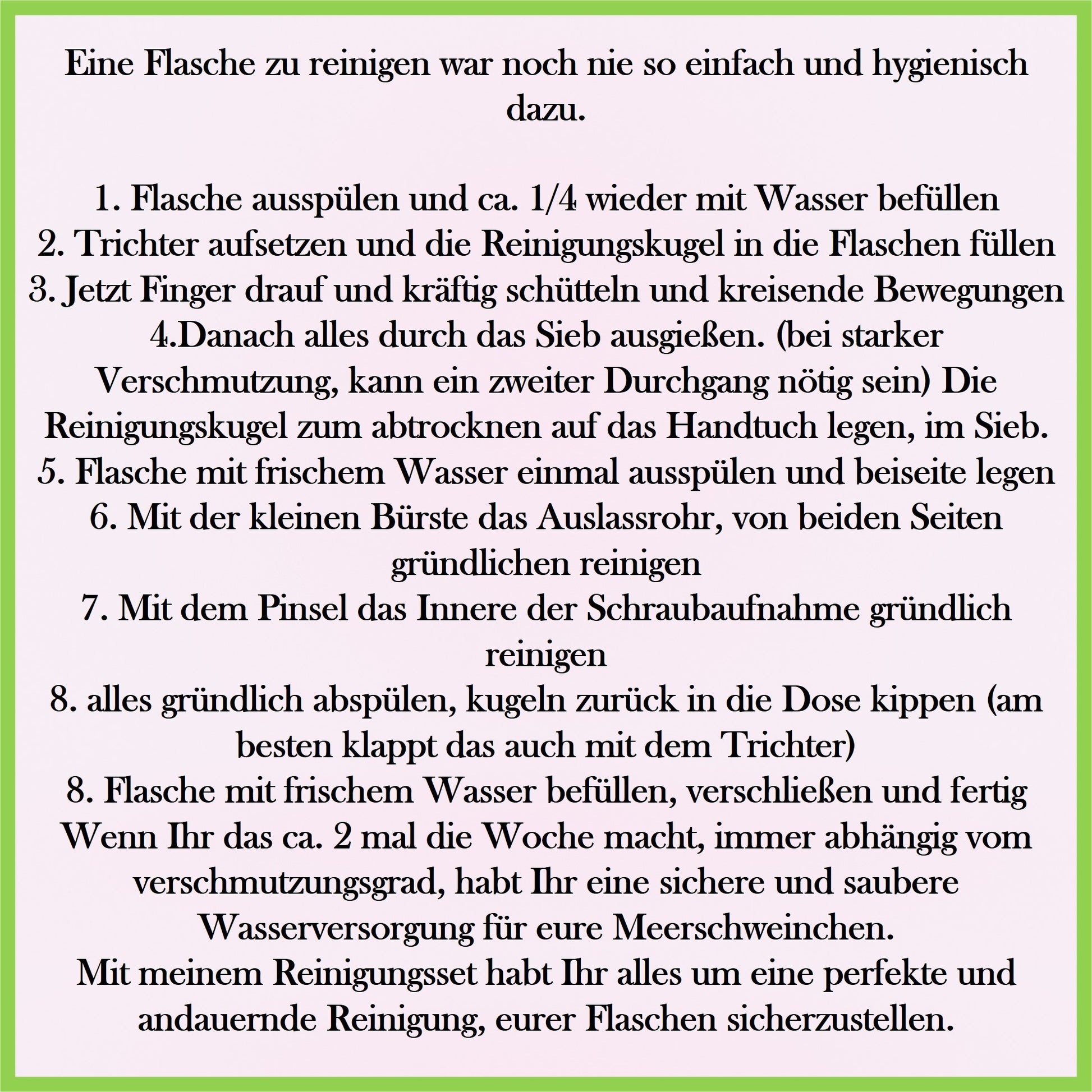 Reinigungsset für Trinkflaschen - Nagerfarm