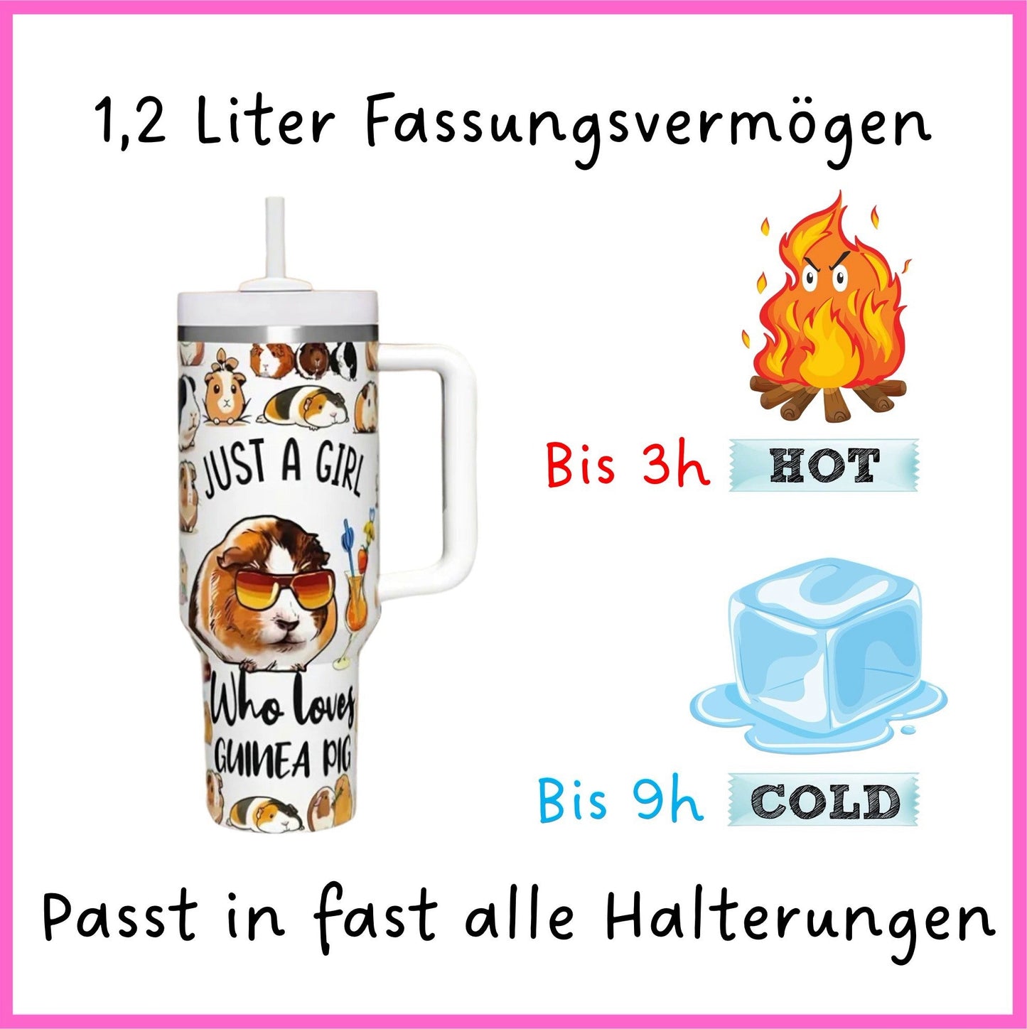 💕 Trend-Trinkflasche Just a Girl who loves Guinea Pigs
