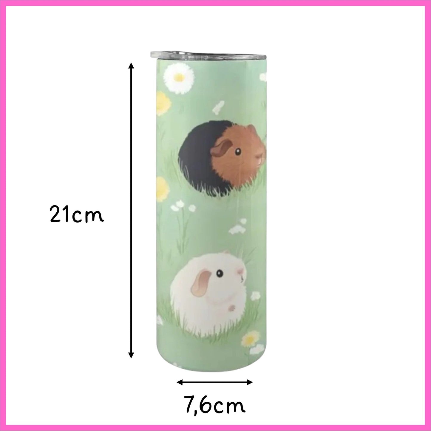🌼 Trinkflasche „Wiesenzauber mit Meerschweinchen“