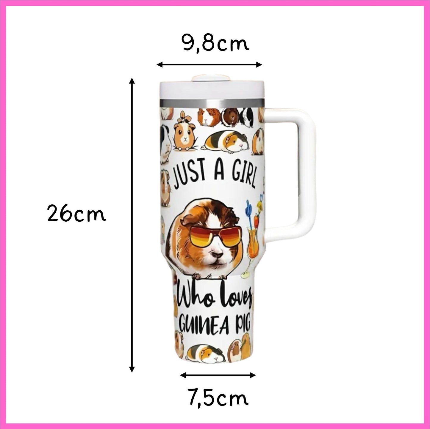 💕 Trend-Trinkflasche Just a Girl who loves Guinea Pigs