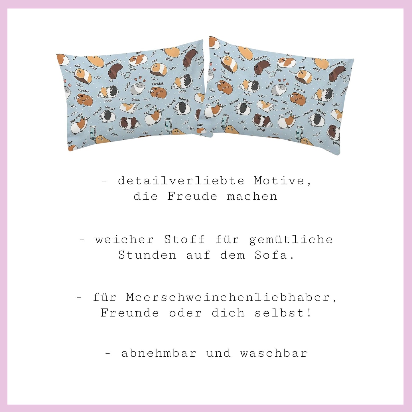 🛋️ Kissen „Meeri Poop Blau“ Länglich – Der humorvolle Hingucker für dein Zuhause