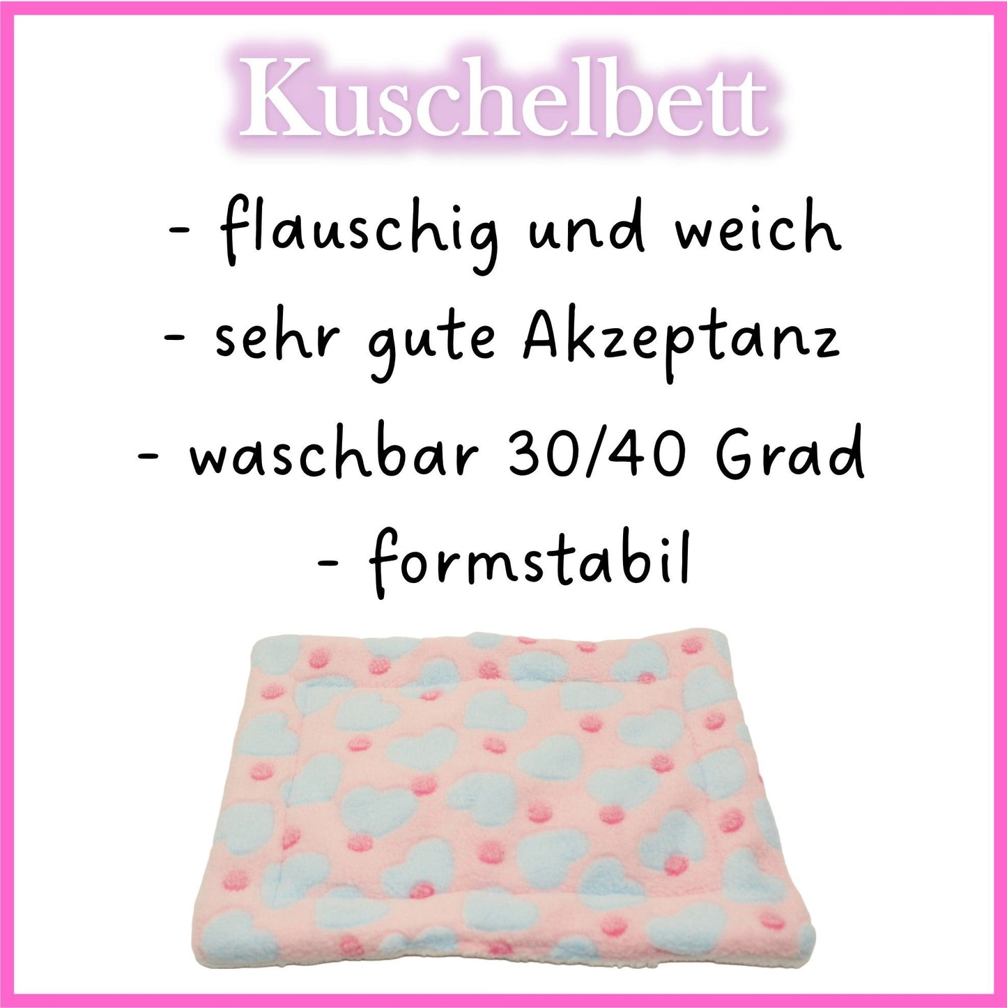 🤍Kuschelbett - Herzen Rosa